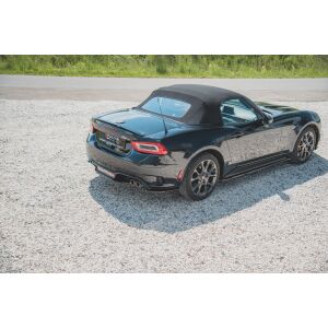 Maxton Design Mittlerer Heckdiffusor Ansatz für Fiat 124 Spider Abarth schwarz Hochglanz