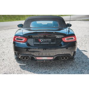 Maxton Design Mittlerer Heckdiffusor Ansatz für Fiat 124 Spider Abarth schwarz Hochglanz