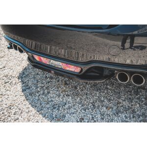 Maxton Design Mittlerer Heckdiffusor Ansatz für Fiat 124 Spider Abarth schwarz Hochglanz