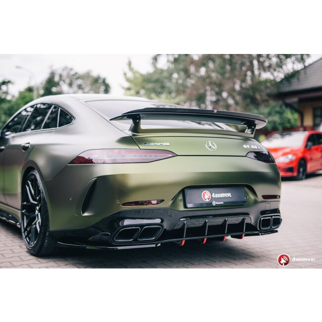 Maxton Design Heckdiffusor Ansatz für Mercedes-AMG GT 63 S 4-Door Coupe Aero schwarz Hochglanz