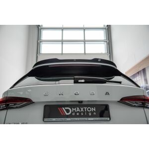 Maxton Design Spoiler CAP für Skoda Octavia Standard / RS Mk4 Combi schwarz Hochglanz