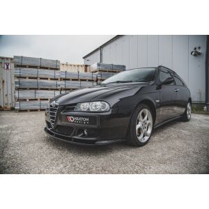 Maxton Design Front Ansatz für Alfa Romeo 156 Facelift schwarz Hochglanz