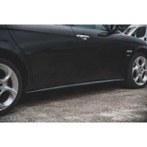 Maxton Design Seitenschweller Ansatz für Alfa Romeo 156 Facelift schwarz Hochglanz