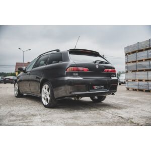 Maxton Design Heck Ansatz Flaps Diffusor für Alfa Romeo 156 SW Facelift schwarz Hochglanz