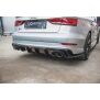Maxton Design Heckdiffusor Ansatz für Audi S3 Limousine 8V Facelift schwarz Hochglanz