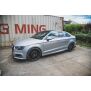 Maxton Design Seitenschweller Ansatz für V.2 / V2 für Audi S3 / A3 S-Line Limousine 8V Facelift schwarz Hochglanz