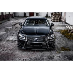 Maxton Design Front Ansatz für Lexus LS Mk4 Facelift schwarz Hochglanz