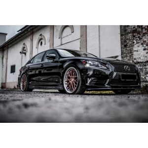 Maxton Design Seitenschweller Ansatz für Lexus LS Long Wheelbase Mk4 Facelift schwarz Hochglanz