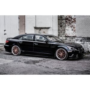 Maxton Design Seitenschweller Ansatz für Lexus LS Long Wheelbase Mk4 Facelift schwarz Hochglanz