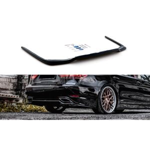 Maxton Design Mittlerer Heckdiffusor Ansatz für Lexus LS Mk4 Facelift schwarz Hochglanz