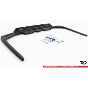 Maxton Design Mittlerer Heckdiffusor Ansatz DTM Look für Lexus LS Mk4 Facelift schwarz Hochglanz