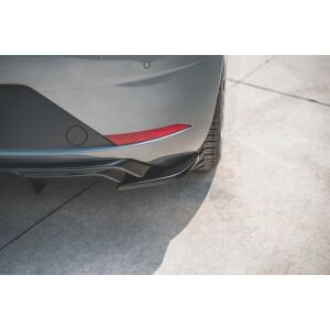 Maxton Design Heck Ansatz Flaps Diffusor für SEAT Leon Mk3 FR Facelift schwarz Hochglanz