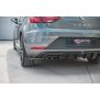 Maxton Design Heck Ansatz Flaps Diffusor für SEAT Leon Mk3 FR Facelift schwarz Hochglanz