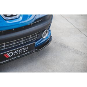 Maxton Design Front Ansatz für Peugeot 207 Sport schwarz Hochglanz