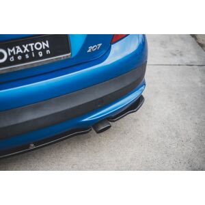 Maxton Design Heck Ansatz Flaps Diffusor für Peugeot 207 Sport schwarz Hochglanz