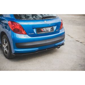 Maxton Design Heck Ansatz Flaps Diffusor für Peugeot 207 Sport schwarz Hochglanz