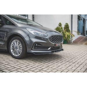 Maxton Design Front Ansatz für Ford S-Max Mk2 Facelift schwarz Hochglanz