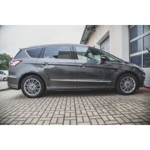 Maxton Design Seitenschweller Ansatz für Ford S-Max Mk2 Facelift schwarz Hochglanz