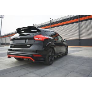 Maxton Design Spoiler CAP für Ford Focus ST-Line Mk3 FL schwarz Hochglanz