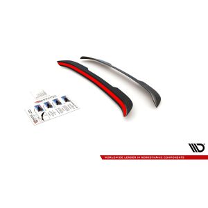 Maxton Design Spoiler CAP für Ford Focus ST-Line Mk3 FL schwarz Hochglanz