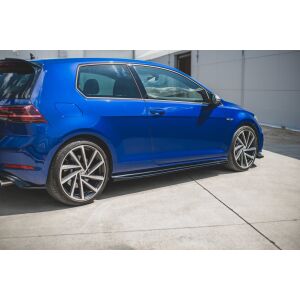 Maxton Design Seitenschweller Ansatz für V.4 / V4 VW Golf 7 R / R-Line Facelift schwarz Hochglanz