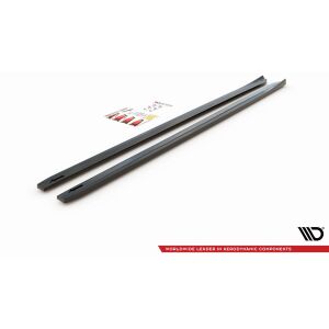 Maxton Design Seitenschweller Ansatz für V.4 / V4 VW Golf 7 R / R-Line Facelift schwarz Hochglanz