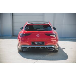 Maxton Design Heckdiffusor Ansatz für Mercedes-Benz CLA Shooting Brake AMG-Line X118 schwarz Hochglanz