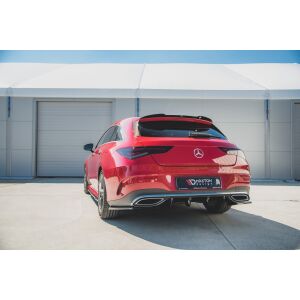 Maxton Design Heckdiffusor Ansatz für Mercedes-Benz CLA Shooting Brake AMG-Line X118 schwarz Hochglanz