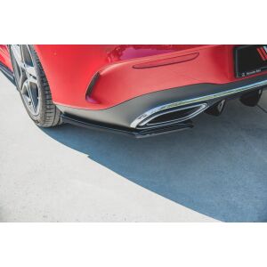 Maxton Design Heck Ansatz Flaps Diffusor für Mercedes-Benz CLA Shooting Brake AMG-Line X118 schwarz Hochglanz