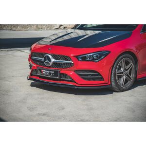 Maxton Design Front Ansatz V.1 / V1 für Mercedes-Benz CLA AMG-Line C118 schwarz Hochglanz