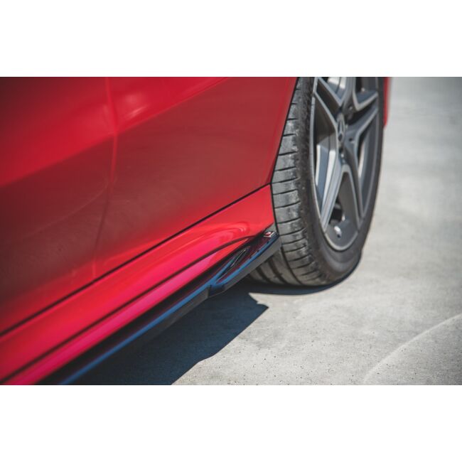 Maxton Design Seitenschweller Ansatz für Mercedes-Benz CLA AMG-Line C118 schwarz Hochglanz
