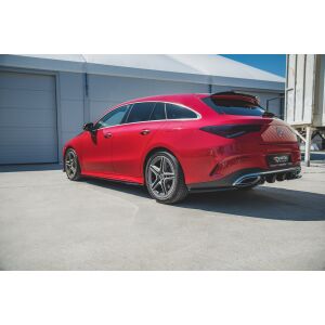 Maxton Design Seitenschweller Ansatz für Mercedes-Benz CLA AMG-Line C118 schwarz Hochglanz