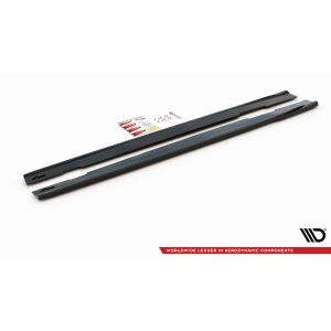 Maxton Design Seitenschweller Ansatz für Mercedes-Benz CLA AMG-Line C118 schwarz Hochglanz