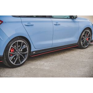 Maxton Design Robuste Racing Seitenschweller Ansatz für für Hyundai I30 N Mk3 / Mk3 FL Hatchback / Fastback