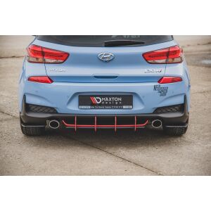 Maxton Design Robuste Racing Heck Ansatz Flaps Diffusor für Hyundai I30 N Mk3 Hatchback