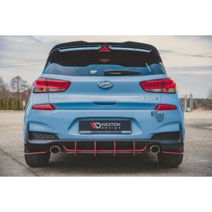 Maxton Design Robuste Racing Heck Ansatz Flaps Diffusor für Hyundai I30 N Mk3 Hatchback