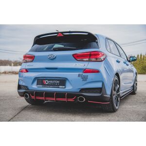 Maxton Design Robuste Racing Heckschürze V.1 / V1 für Hyundai I30 N Mk3 Hatchback