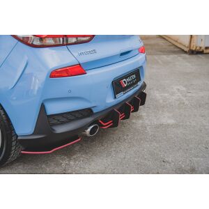 Maxton Design Robuste Racing Heckschürze V.2 / V2 für Hyundai I30 N Mk3 Hatchback