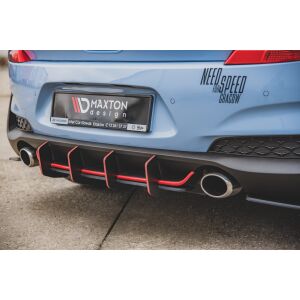 Maxton Design Robuste Racing Heckschürze V.2 / V2 für Hyundai I30 N Mk3 Hatchback