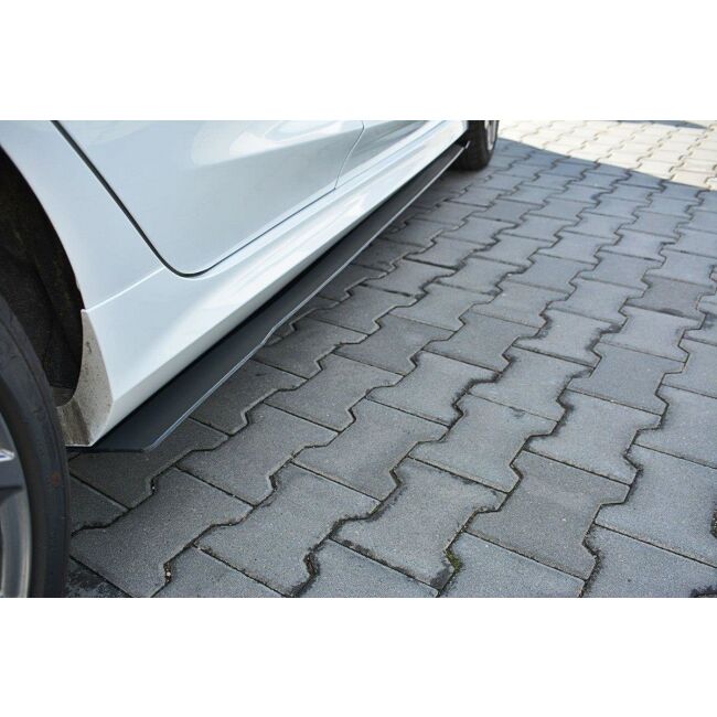 Maxton Design Sport Seitenschweller Ansatz für V.2 / V2 für Ford Fiesta Mk8 ST / ST-Line schwarz Hochglanz