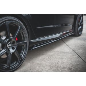Maxton Design Seitenschweller Ansatz für V.2 / V2 für Audi RS3 8V Sportback Facelift schwarz Hochglanz