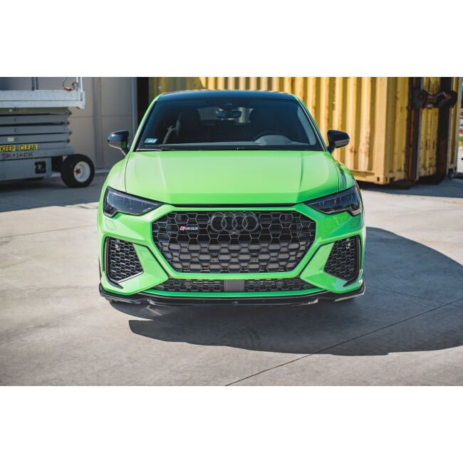 Maxton Design Front Ansatz V.1 / V1 für Audi RSQ3 F3 schwarz Hochglanz