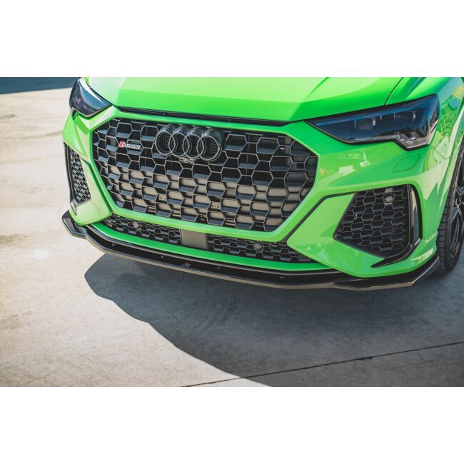 Maxton Design Front Ansatz V.2 / V2 für Audi RSQ3 F3 schwarz Hochglanz