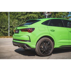 Maxton Design Heck Ansatz Flaps Diffusor für Audi RSQ3 F3 schwarz Hochglanz