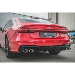 Maxton Design Heckdiffusor Ansatz für + Endschalldampfer Sportauspuff Attrappe Audi A7 C8 S-Line