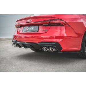 Maxton Design Heckdiffusor Ansatz für + Endschalldampfer Sportauspuff Attrappe Audi A7 C8 S-Line