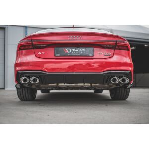 Maxton Design Heckdiffusor Ansatz für + Endschalldampfer Sportauspuff Attrappe Audi A7 C8 S-Line