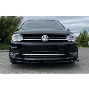 Maxton Design Front Ansatz für Volkswagen Caddy Mk. 4 schwarz Hochglanz