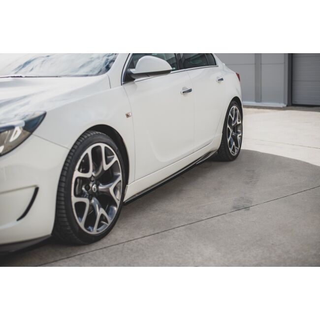 Maxton Design Seitenschweller Ansatz für Opel Insignia Mk. 1 OPC Facelift schwarz Hochglanz