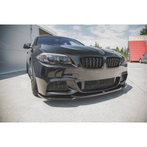 Maxton Design Front Ansatz V.4 / V4 für BMW 5er F10/F11 M-Paket schwarz Hochglanz